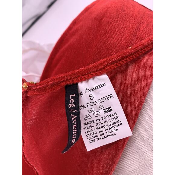 LEG AVENUE Y2K Sexy Candy Cane Mrs. Claus Santa Elf Costume Red Size Small - Picture 8 of 12